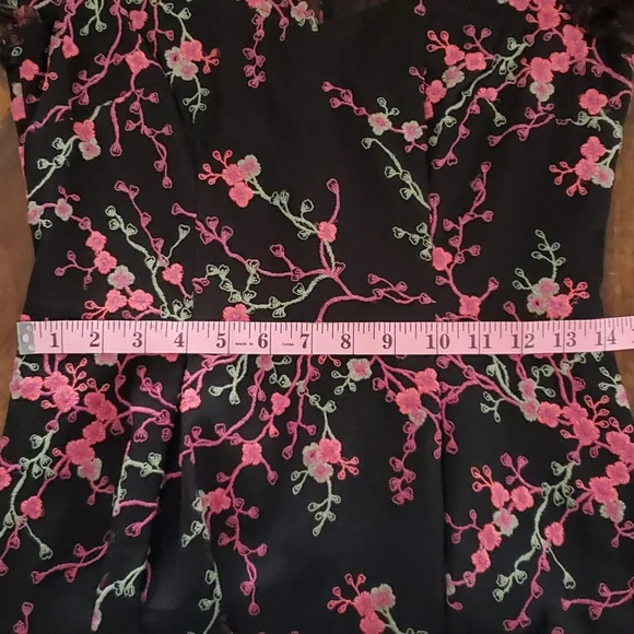 Adrianna Papell Embroidered Floral Desss - Picture 8 of 11